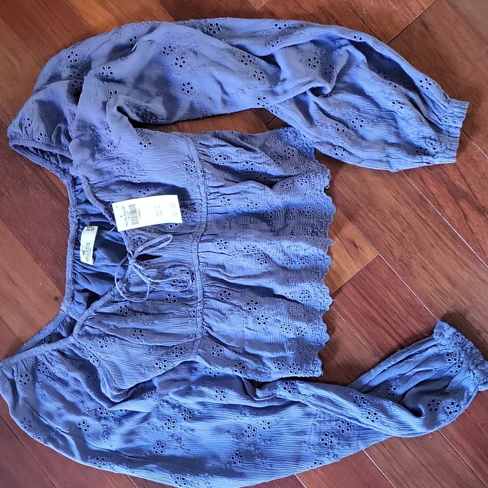 Nwt Hollister Lavender Eyelet Blouse